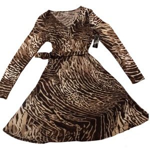 NWT Allison Brittney | Faux-Wrap Dress